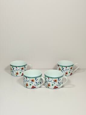 Interiors “Portuguese Tile” Pattern Cups ~ Set of 4